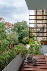 Balkon und Innenhof